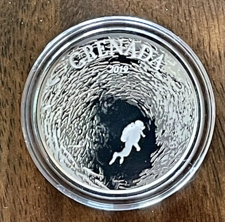 Read more about the article 2019 Grenada Scuba Diving 1 oz. Silver BU Round Coin. Mint Sealed!