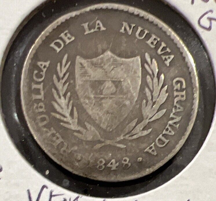 Read more about the article 1848 Colombia Nueva Granada 2 Reales KM-105 Silver Bogota Rare Coin