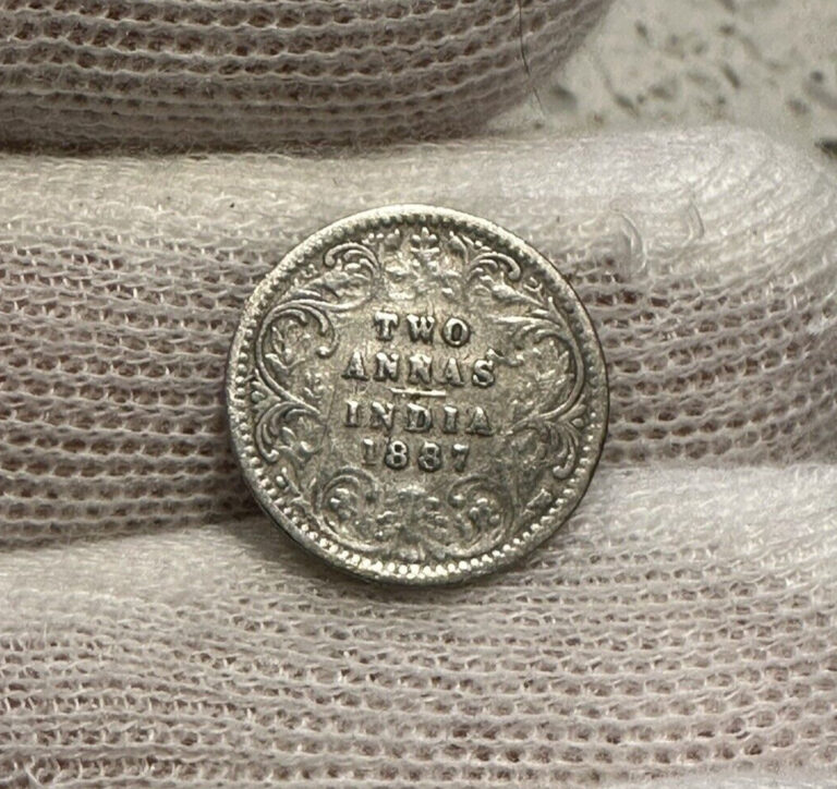 Read more about the article 1887 BRITISH INDIA 2 ANNAS KM-488 SILVER – FREE USA SHIPPING! B3291