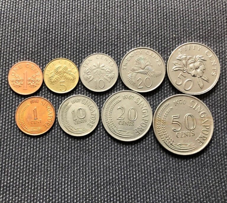 Read more about the article Singapore 🇸🇬 Lot Of 9  World Foreign Coins