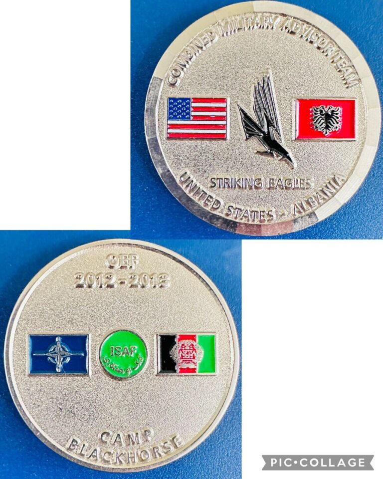 Read more about the article Striking Eagles United States Albania OEF Camp Blackhorse Challenge Coin