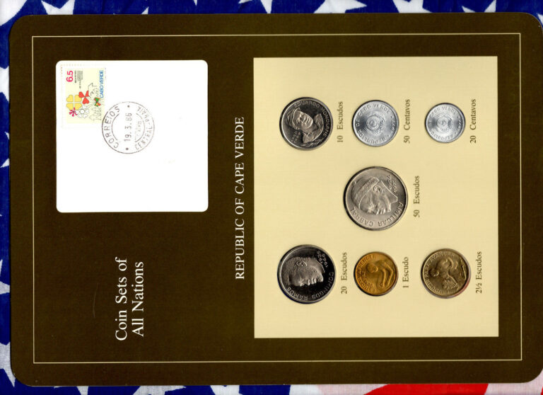 Read more about the article Coin Sets of All Nations Cape Verde w/card 1977 – 1982 UNC 50 Escudos 1977
