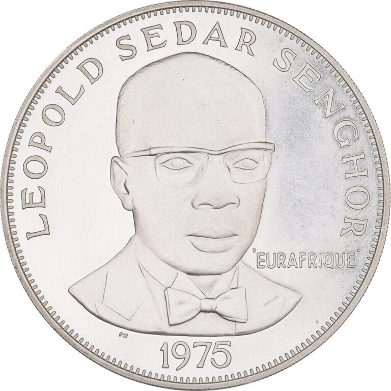 Read more about the article [#868758] Coin  Senegal  Leopold Sedar Senghor  50 Francs  1975  Proof  MS  Sil