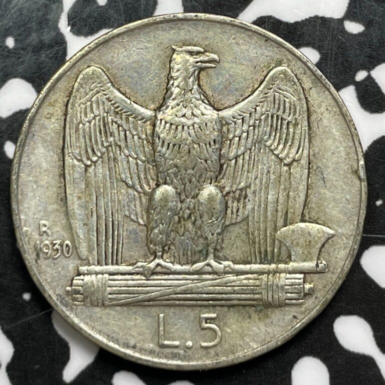 Read more about the article 1930-R Italy 5 Lire (6 Available) Silver! (1 Coin Only)