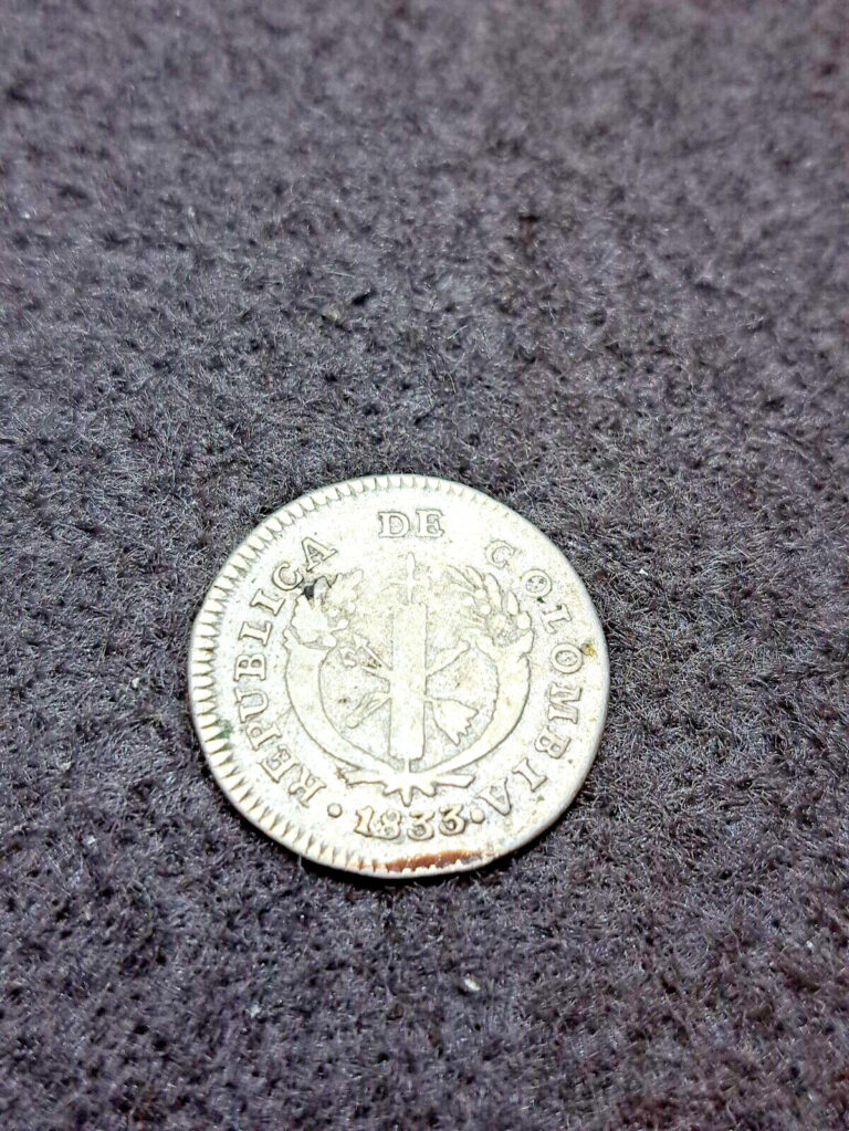 Read more about the article Colombia Bogota 1 Real 1833 B-RS Silver  Cir. Coin # 32