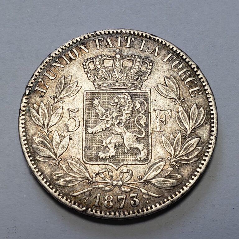 Read more about the article 1873 Belgium 5 Francs .900 Silver – SKU-F7848