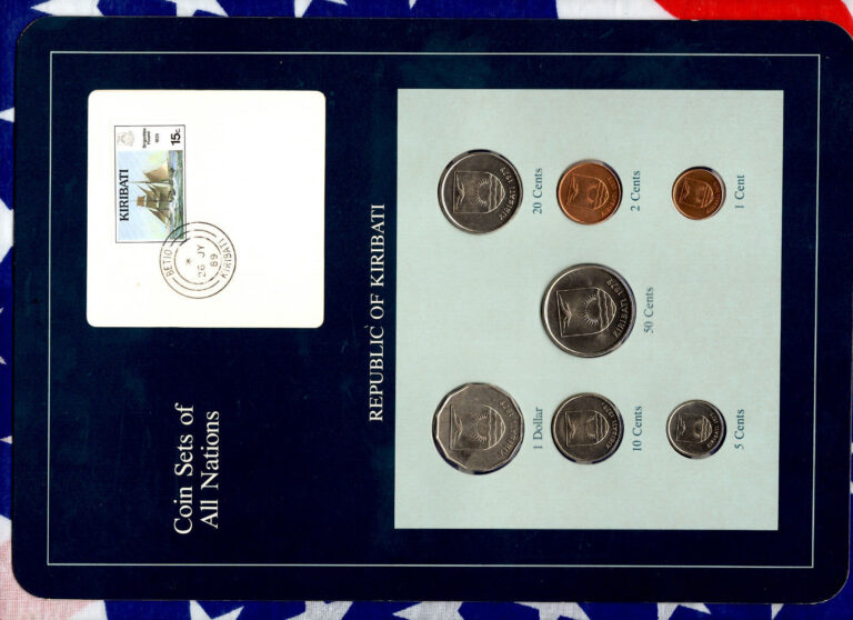 Read more about the article Coin Sets of All Nations Kiribati All 1979 UNC $1 50 20 10 5 2 1 cents 26JY89