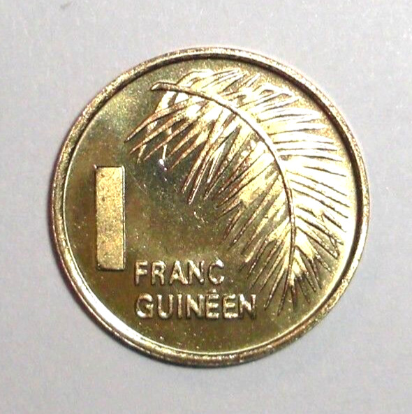 Read more about the article 1985 Guinea Coin 1 franc Palm Leaf Branch Floral Africa