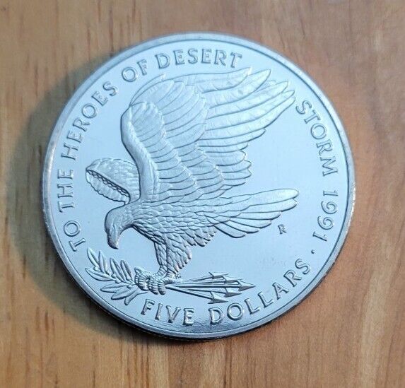 Read more about the article 1991 Marshall Island Heroes of Desert Storm 5 Dollar Proof Coin