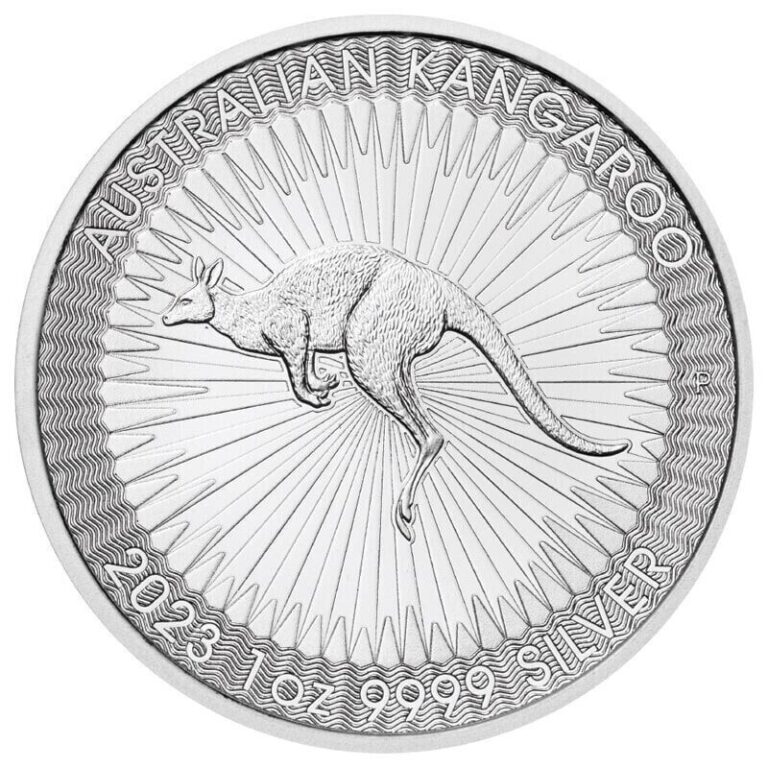 Read more about the article 2023 1 oz Australian .9999 Fine Silver Kangaroo $1 Coin BU – In Stock