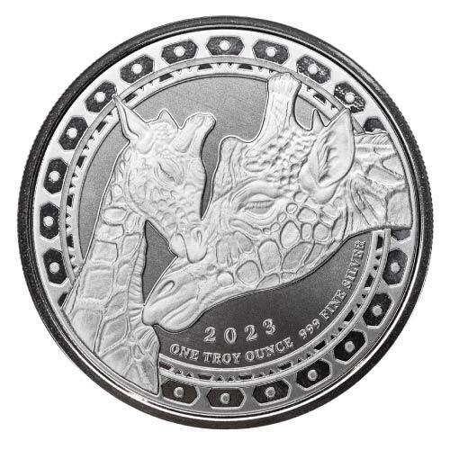 Read more about the article 2023 1 oz Equatorial Guinea Giraffe Silver Coin