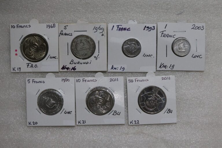 Read more about the article BURUNDI – 7 OLD COINS LOT B49 #1299