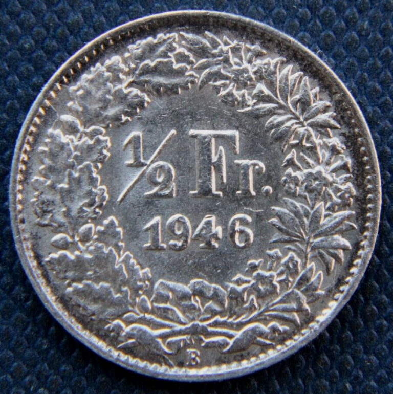 Read more about the article Switzerland 1/2 Franc silver coin  1946