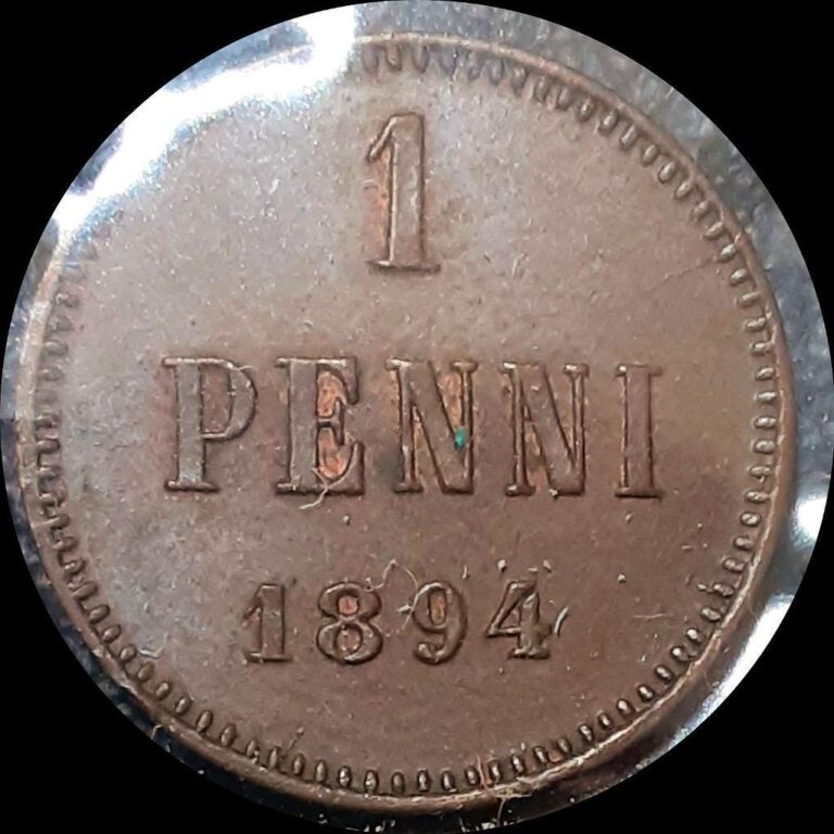 Read more about the article Finland 1894  1 penni  old world coin Unc. #0522