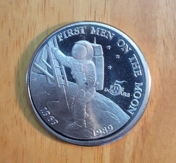 Read more about the article 1989 Marshall Island First Men On The Moon 5 Dollar Proof Coin