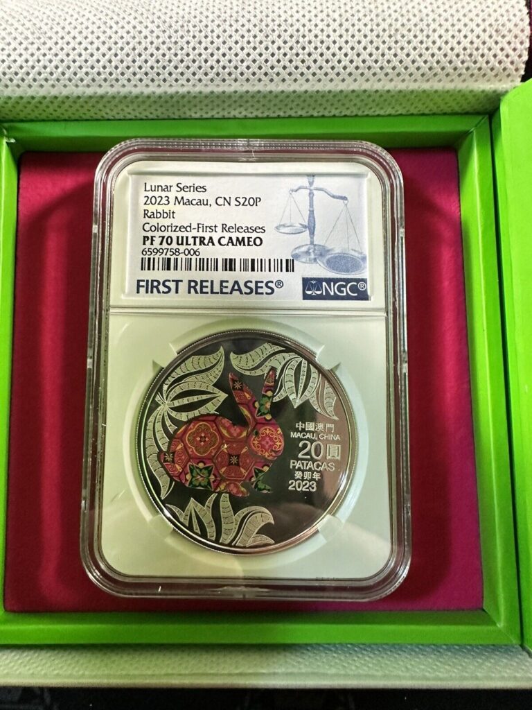 Read more about the article 2023 Macau year Of The Rabbit 1 Oz NGC PF70 Ultra Cameo 1st Release Mintage 8000