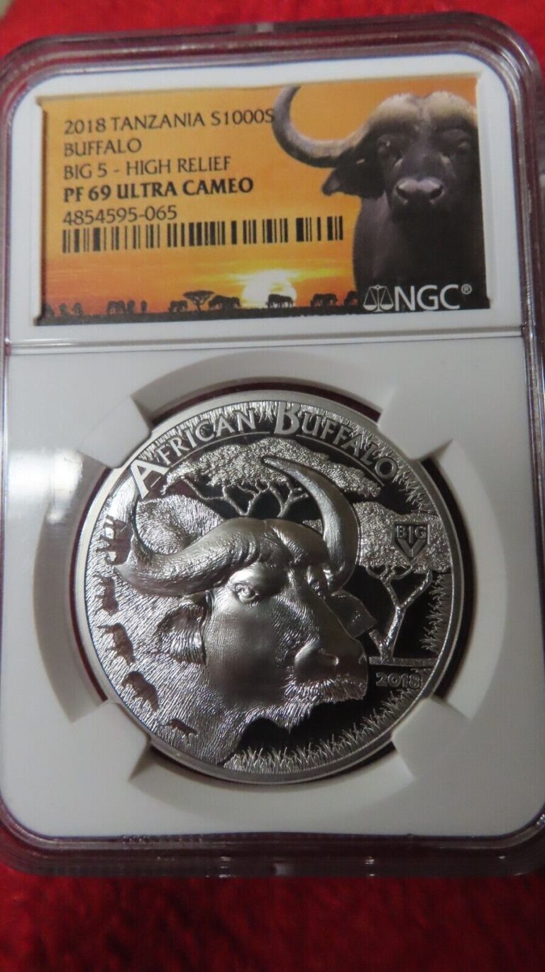 Read more about the article 2018 Tanzania 1 Oz .999 Silver Buffalo Africa Big 5 NGC PF69 Ultra Cameo