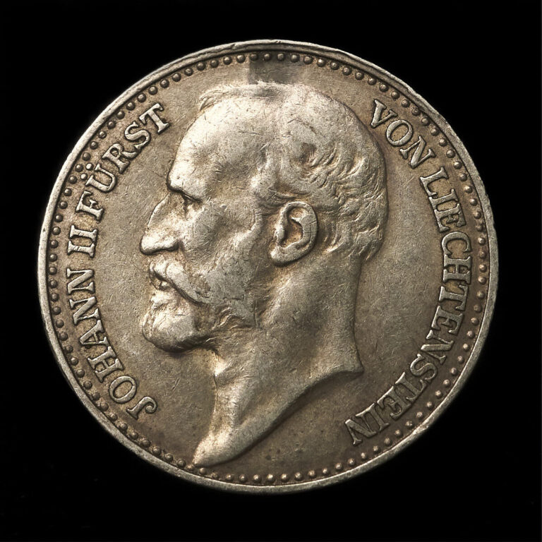 Read more about the article Silver coin Liechtenstein 1 corona krone  1910 Johann II Prince of Liechtenstein