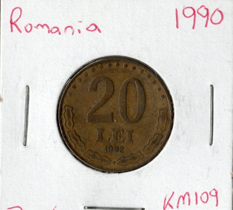 Read more about the article Coin Romania 20 Lei 1990 KM109