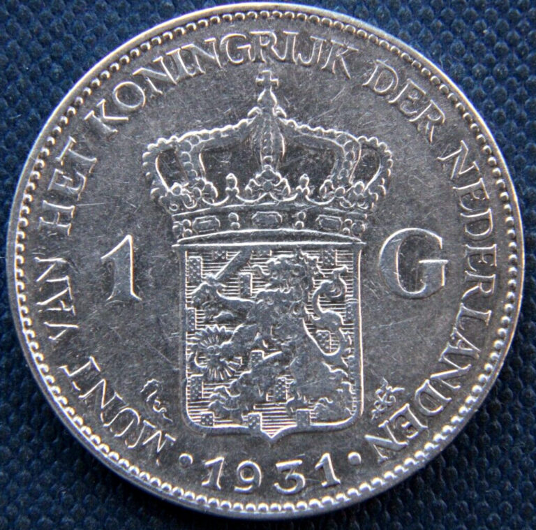 Read more about the article Netherlands Nederland 1 Gulden Silver coin 1931