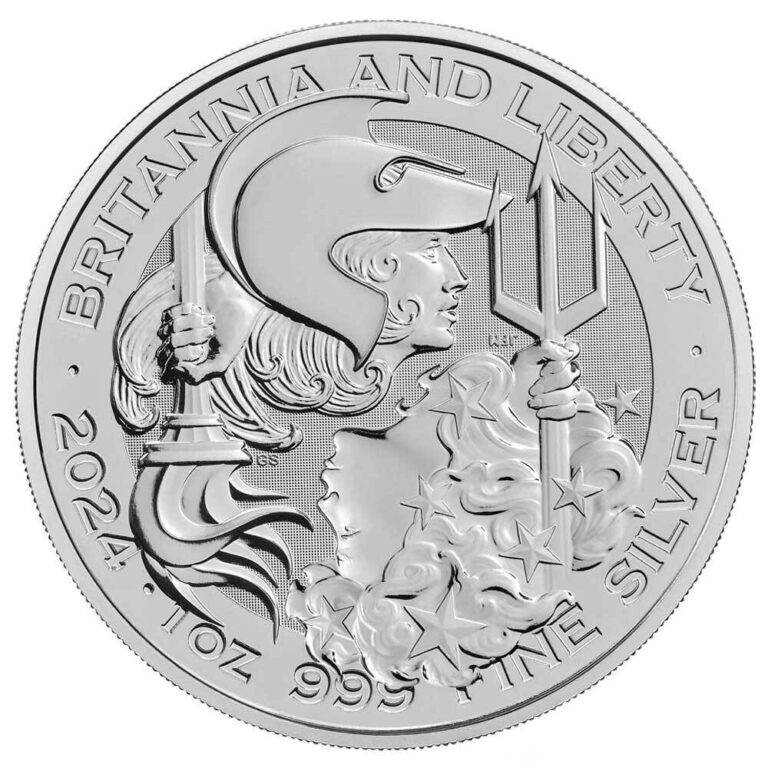 Read more about the article 2024 UK 2 Pound Silver Britannia andamp; Liberty .999 BU