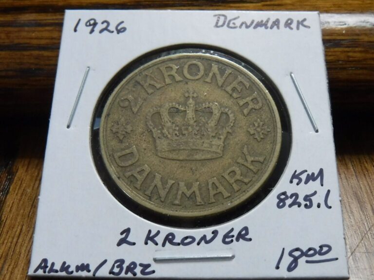 Read more about the article 1926 Denmark 2 Kroner – KM#825.1 – Nice older alum/bronze coin