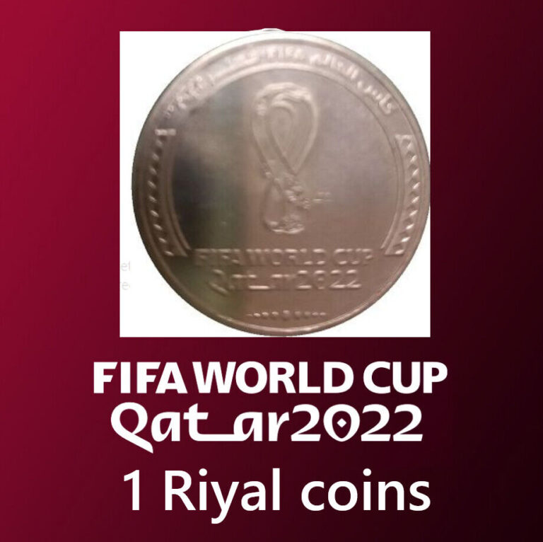 Read more about the article Qatar coins 1 Riyal 2022 FIFA world cup Football Mascot Lusail Emblem Trophy UNC