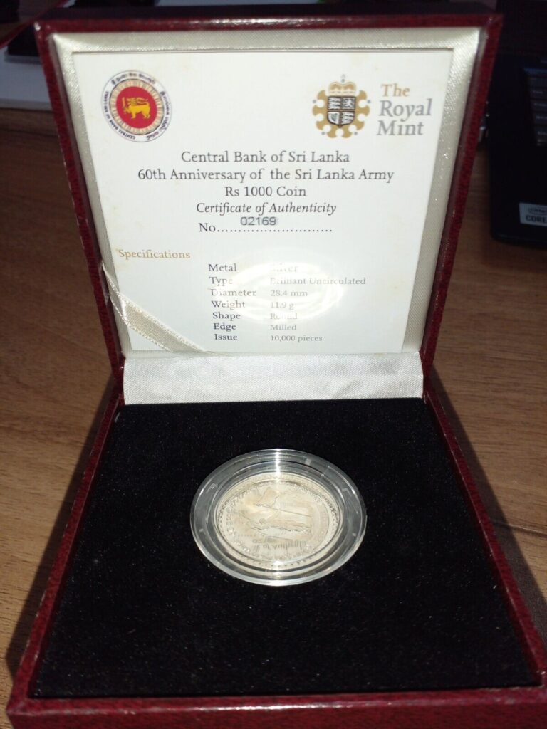 Read more about the article Sri Lanka Commemorative Silver Coin – 60th Anniversary of Sri Lanka Army 2009