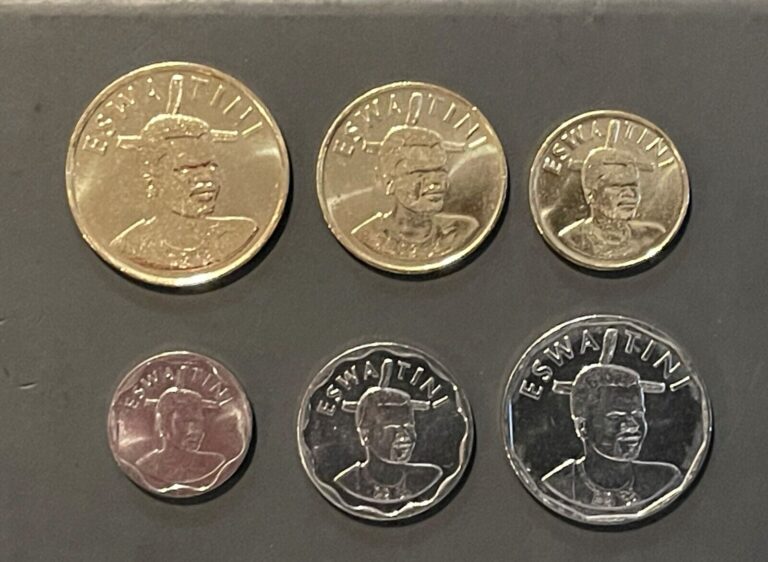 Read more about the article ESWATINI 2021 Coin Set 10 20 50 Cents  1 2 5 Emalangeni  New Dates UNC Swaziland