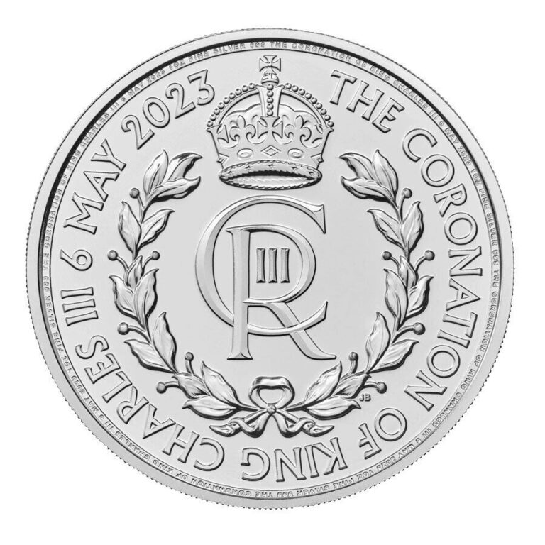 Read more about the article Great Britian 2023 £2 1-oz Silver King Charles III Coronation Royal Cypher BU