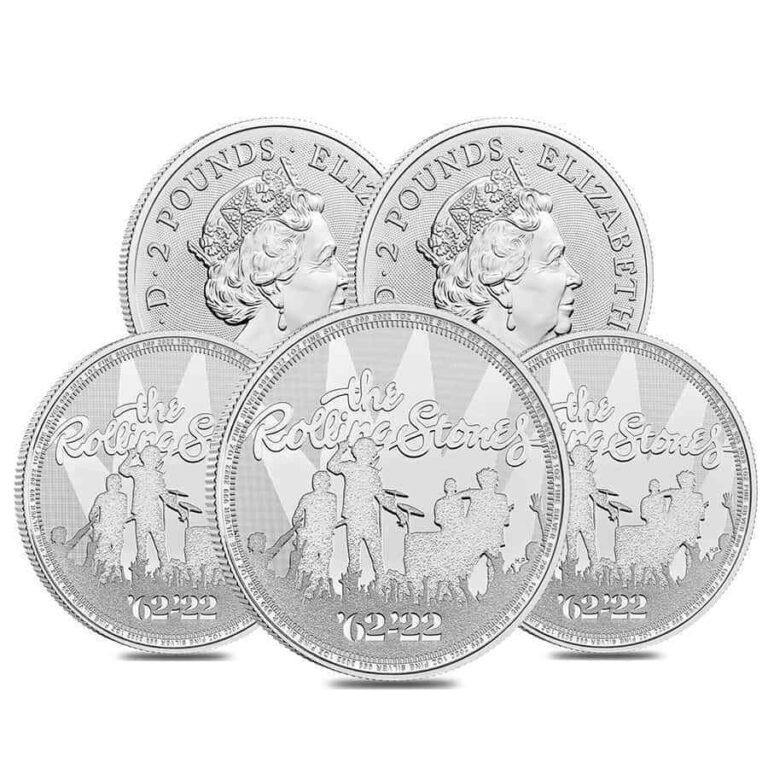 Read more about the article Lot of 5 – 2022 Great Britain 1 oz Silver Music Legends The Rolling Stones Coin