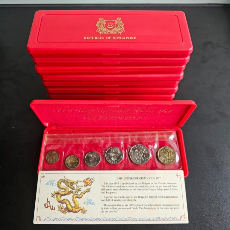 Read more about the article 1988 Singapore Uncirculated Coin Set Year of Dragon NGC Limited Mint World Asia
