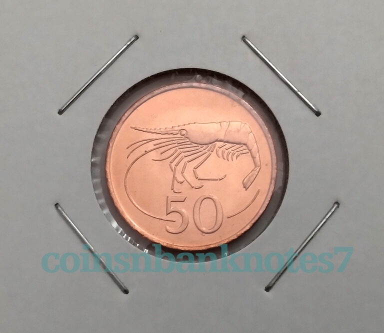 Read more about the article 1986 Iceland 50 Aurar Coin  KM #26a Uncirculated / Shrimp