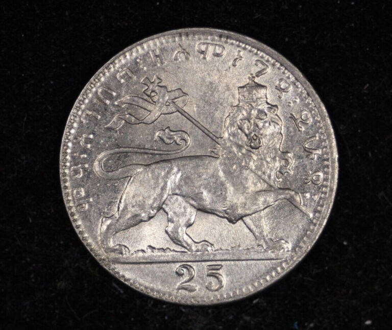 Read more about the article EE1923 1930 – 1931 Ethiopia 25 Matonas Uncirculated