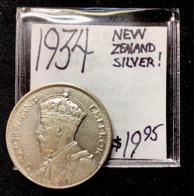 Read more about the article 1934 New Zealand Half Crown Silver! ENN Coins