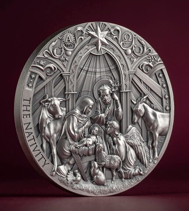 Read more about the article 2024 Cameroon Bible Stories The Nativity 2 oz Silver Coin with Mintage of 1000