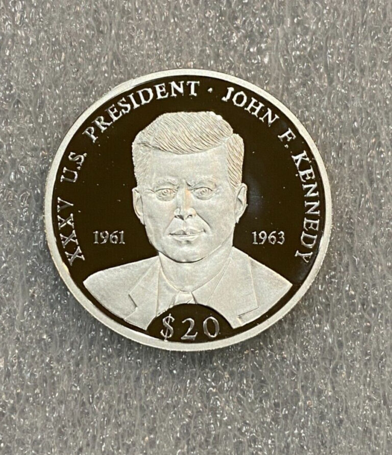 Read more about the article 2000 Republic of Liberia .999 20g Silver President Kennedy $20 Coin  ~ PRISTINE