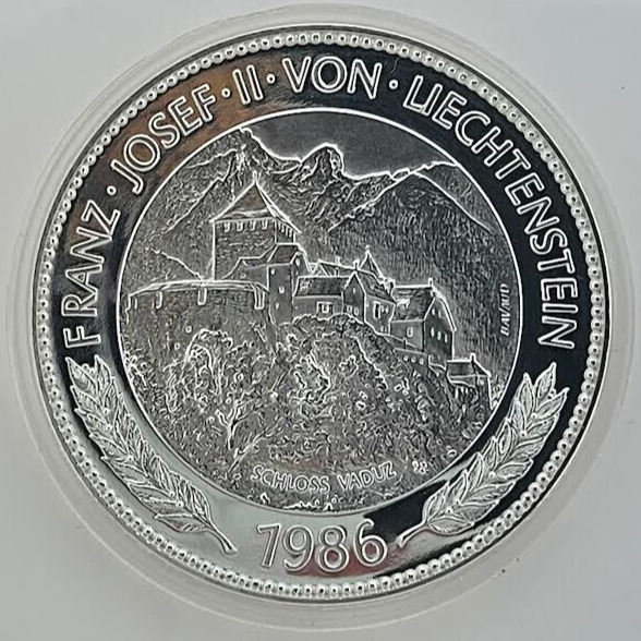 Read more about the article 1986 Liechtenstein 10 Taler Franz Josef II 5 Ounce Silver Coin