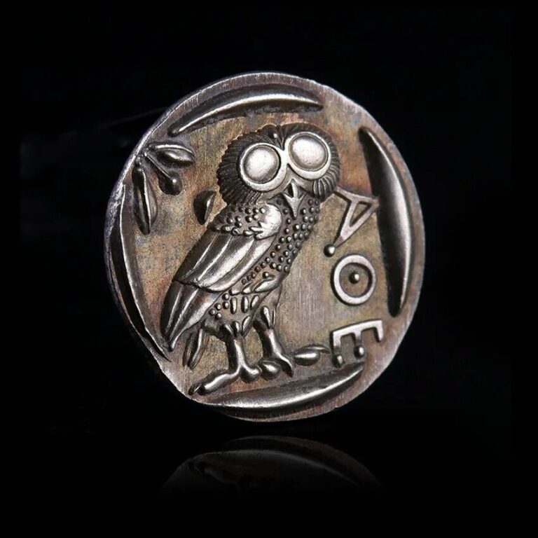 Read more about the article Ancient Greece Commemorative Silver Plated Coin Athenian Owl Tetradrachm