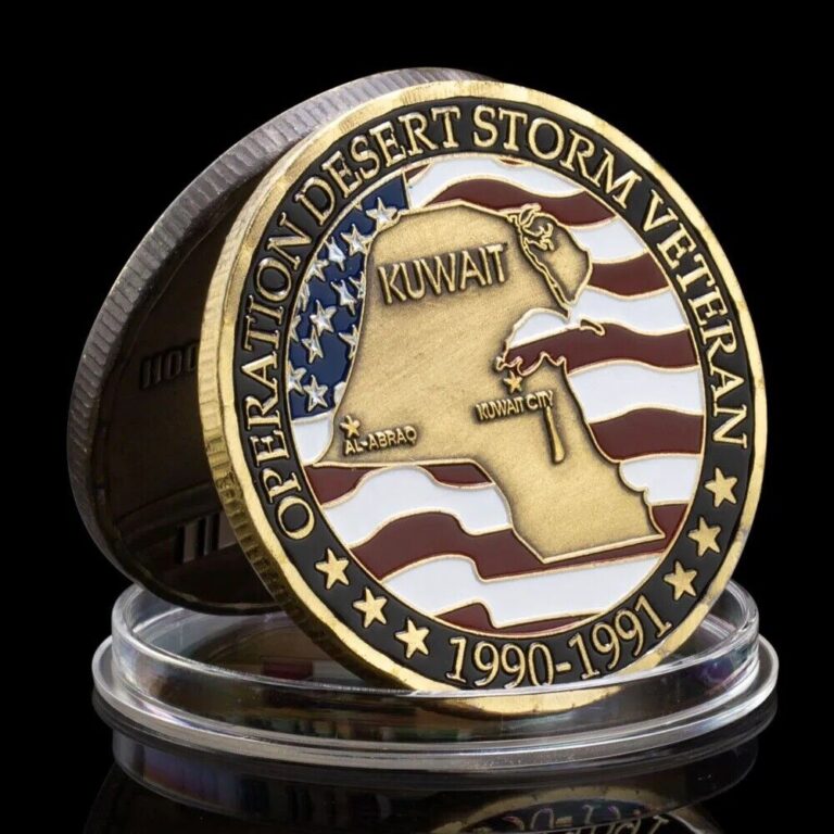 Read more about the article 1990-1991 Operation Desert Storm Veteran Kuwait War Commemorative Challenge Coin