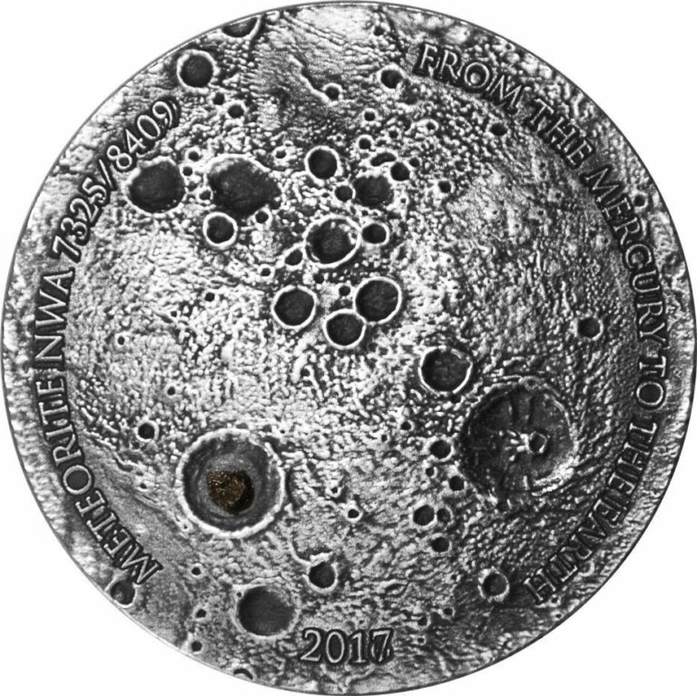 Read more about the article Burkina Faso 2017  Mercury Meteorite  1000 Francs  NWA7325/NWA8409  NANO  Dome