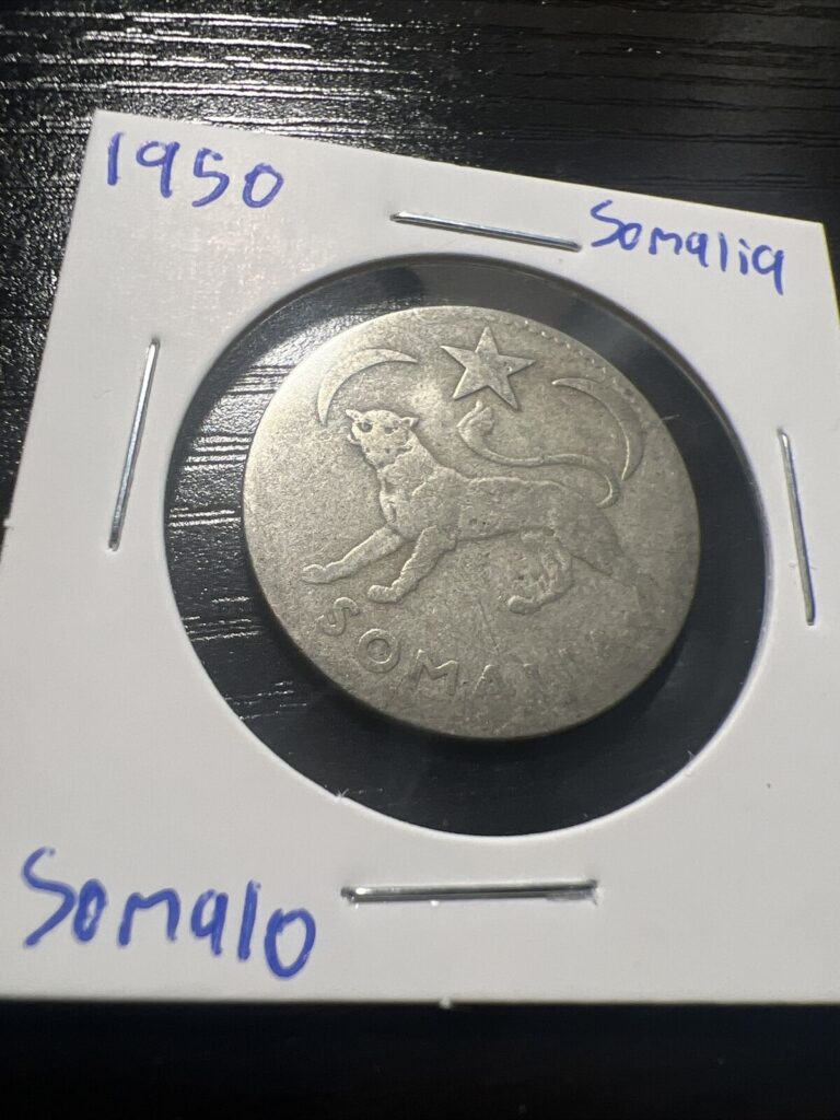 Read more about the article COIN SOMALIA 1 SOMALO 1950 SILVER World Coin Z01