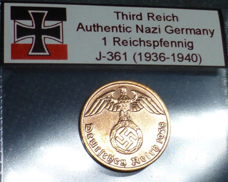 Read more about the article Beautiful Bronze Nazi Coin: Genuine 1 Reichspfennig Third Reich Germany WW2-era