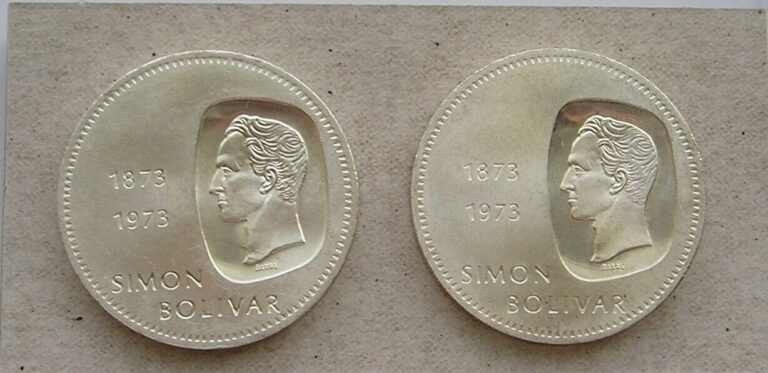 Read more about the article Venezuela UNC Coins Doblon 10 Bolivares 1973 TWO VARIANTS Silver .900 39mm 30gr.