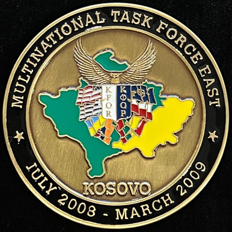 Read more about the article Multinational Task Force East Kosovo Commander and CSM 2008-2009 Challenge Coin
