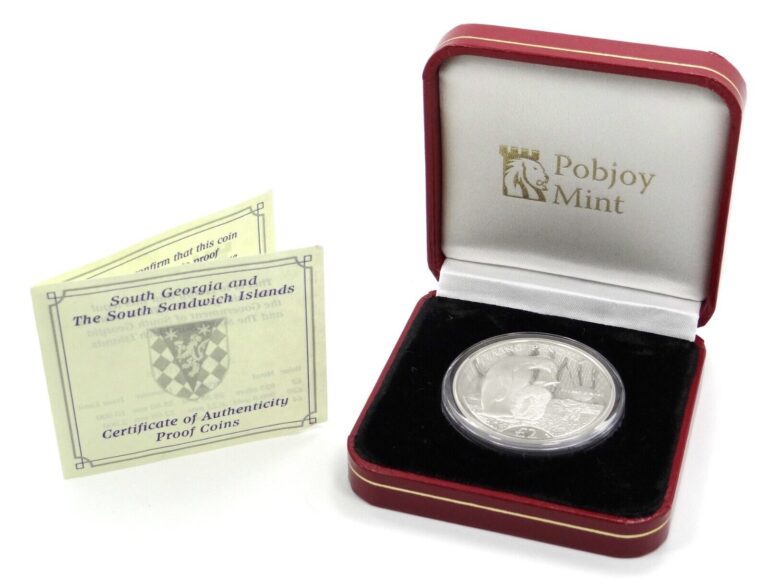 Read more about the article 28.28g Silver Coin 2012 South Georgia Sandwich Islands King Penguin Pobjoy Mint