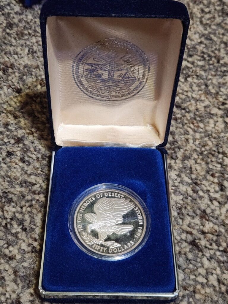 Read more about the article Desert Storm 1991 Marshall Islands .999 Silver 1 Oz $50 Coin