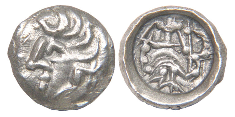 Read more about the article CENTRAL ASIA  Sogdiana  Samarkand  4th-5th C  Antiochus Silver Archer Imitation.