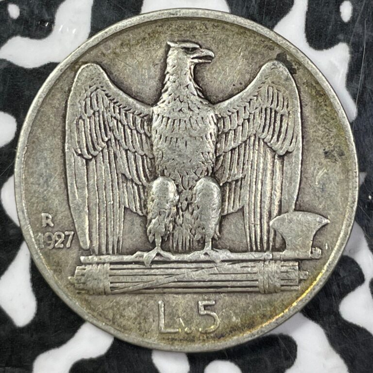 Read more about the article 1927 Italy 5 Lire (Many Available) Silver! (1 Coin Only)