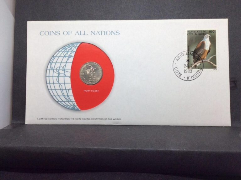 Read more about the article Coins of All Nations  Ivory Coast  50 Francs  Coin and Stamp